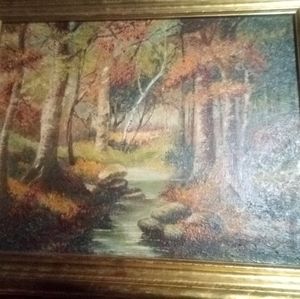 Vintage 1926 mjm landscape oil painting